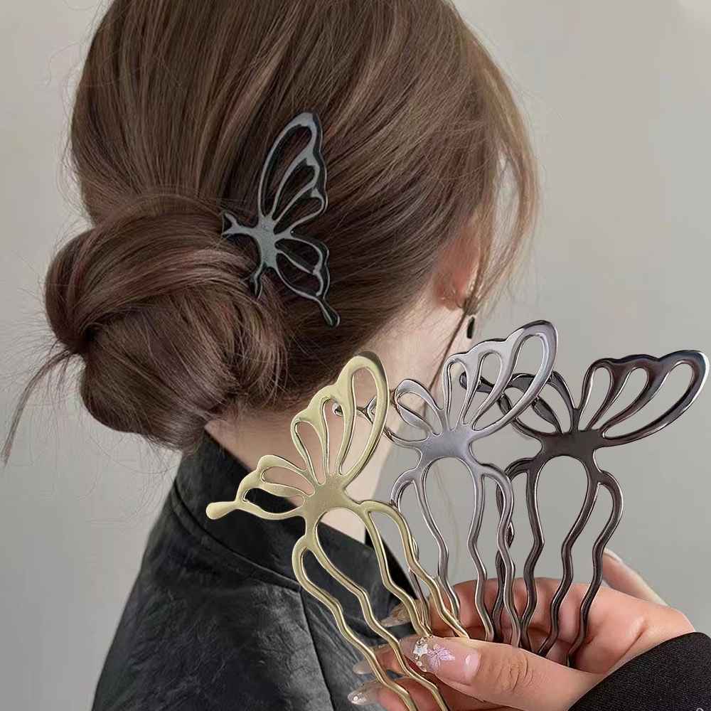 Tech Accessories Women - Korean Butterfly U Shape Hair Sticks