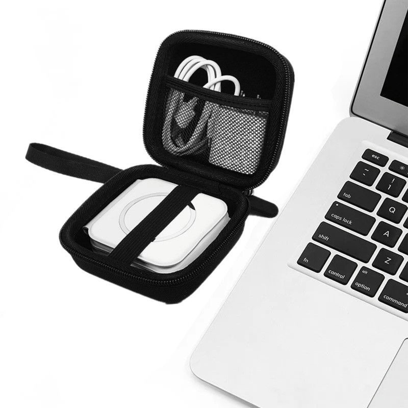 Tech Accessories Hard Case - Small Charger Organizer for Charger Cable
