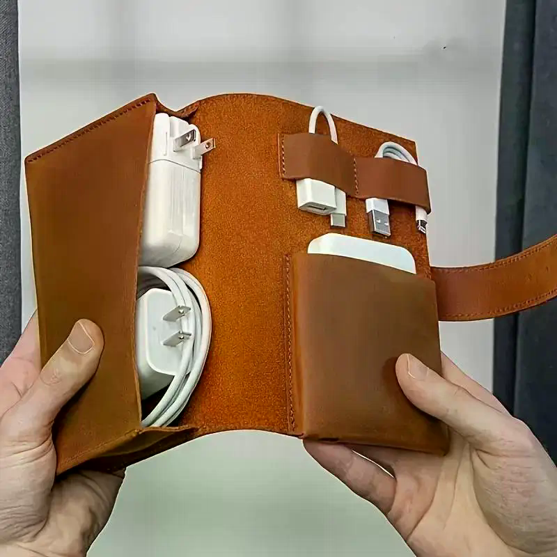 1pc PU Leather Multi-Compartme - Tech Accessories Travel Case 리뷰 및 가격