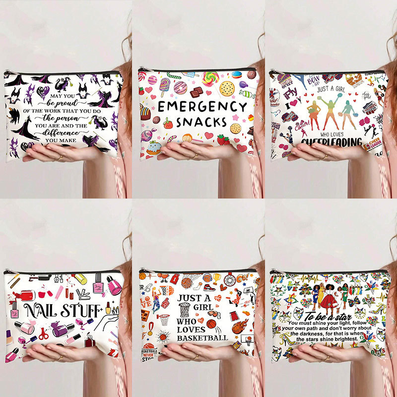 1 PC Women Printed Canvas Make - Tech Accessories Travel Case 리뷰 및 가격