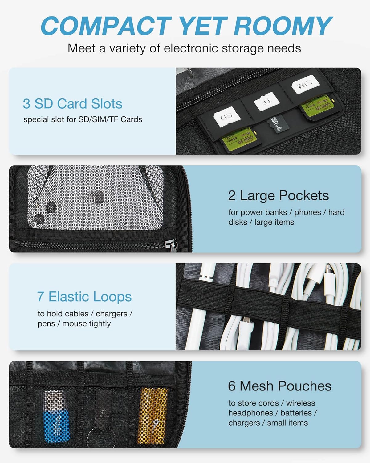 Large Electronics Travel Organ - Tech Accessories Images 리뷰 및 가격
