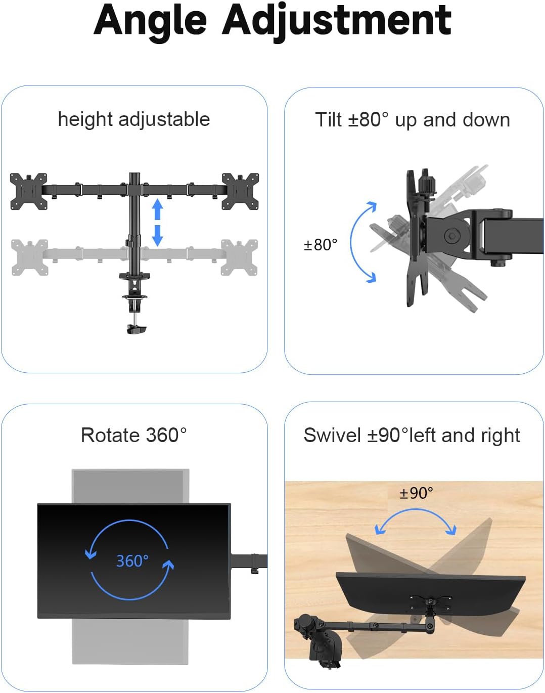 Dual Monitor Desk Mount, Adjus - Monitor Arm Single 리뷰 및 가격