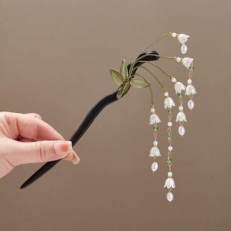 Wooden Flower Hairpin Vintage  - Tech Accessories Women 리뷰 및 가격
