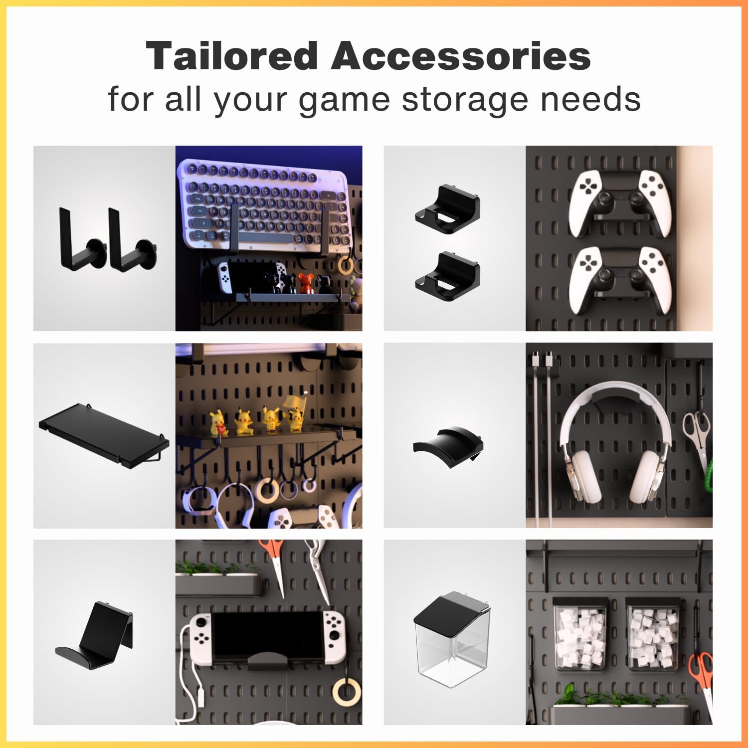 Peg Board Wall Organizer for G - Tech Accessories Images 리뷰 및 가격
