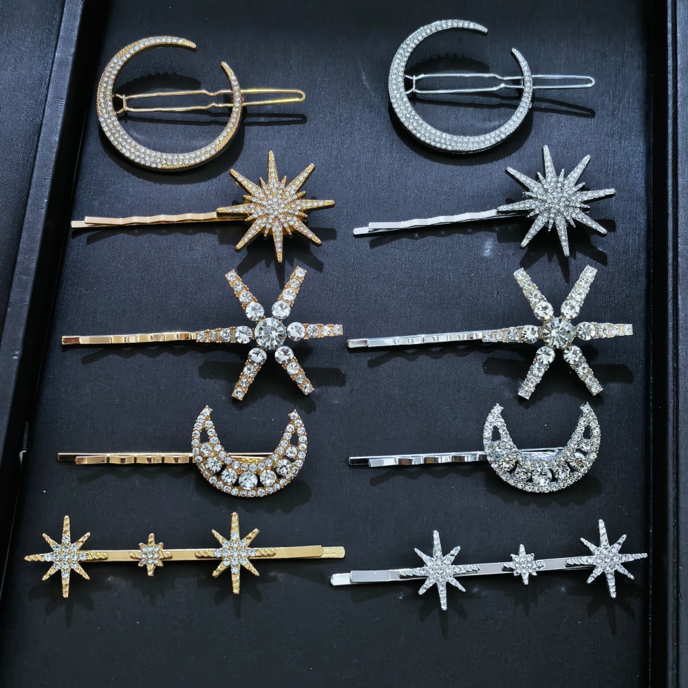 3/4 pcs set Crystal Star Hairp - Tech Accessories Women 리뷰 및 가격