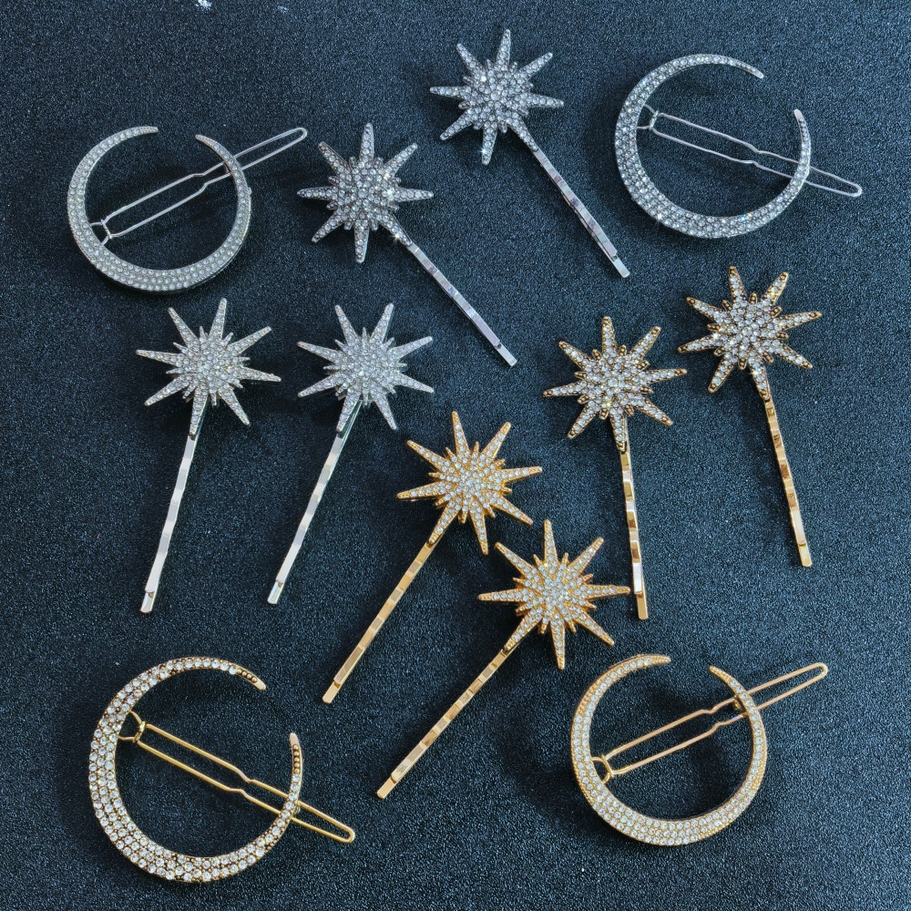 3/4 pcs set Crystal Star Hairp - Tech Accessories Women 리뷰 및 가격