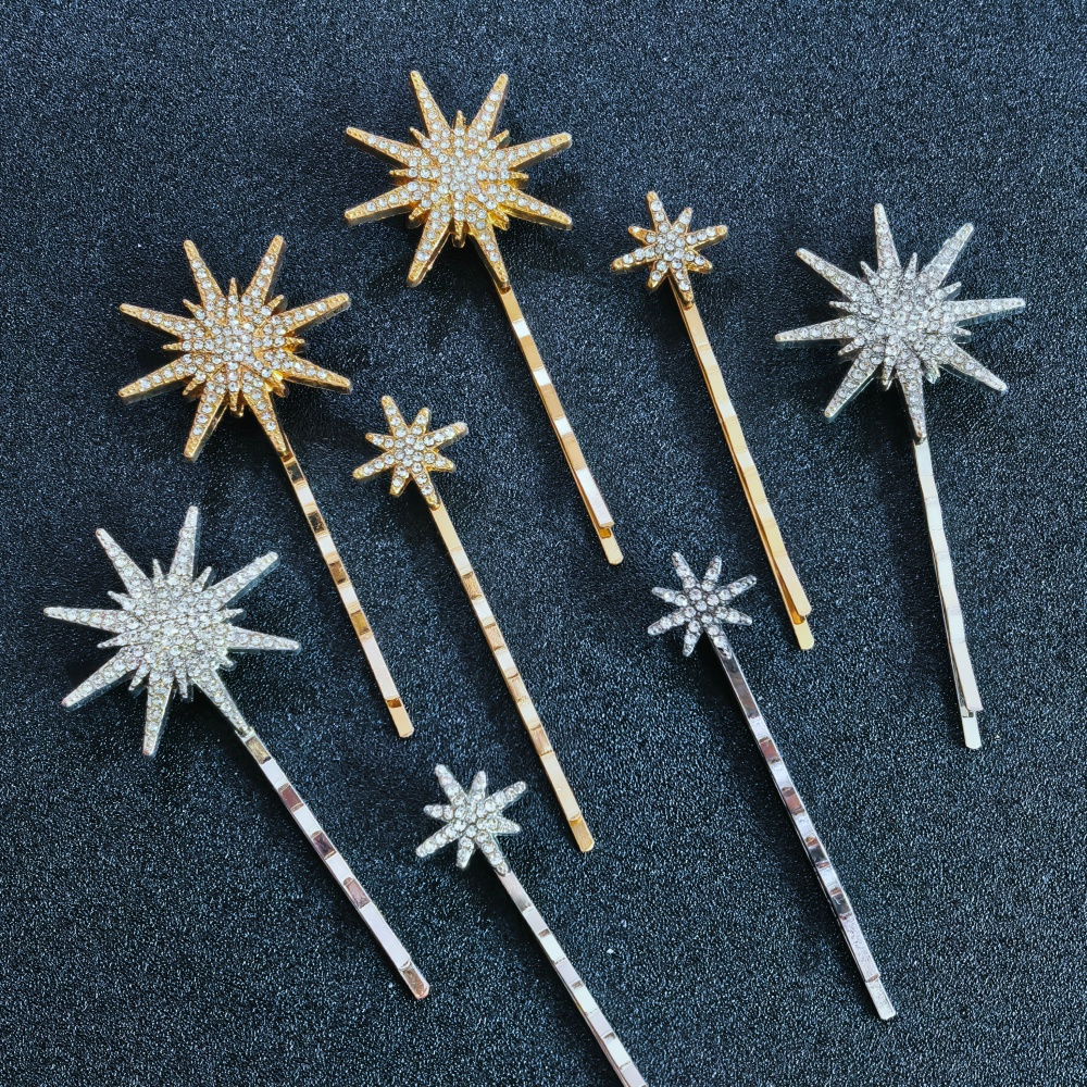 3/4 pcs set Crystal Star Hairp - Tech Accessories Women 리뷰 및 가격