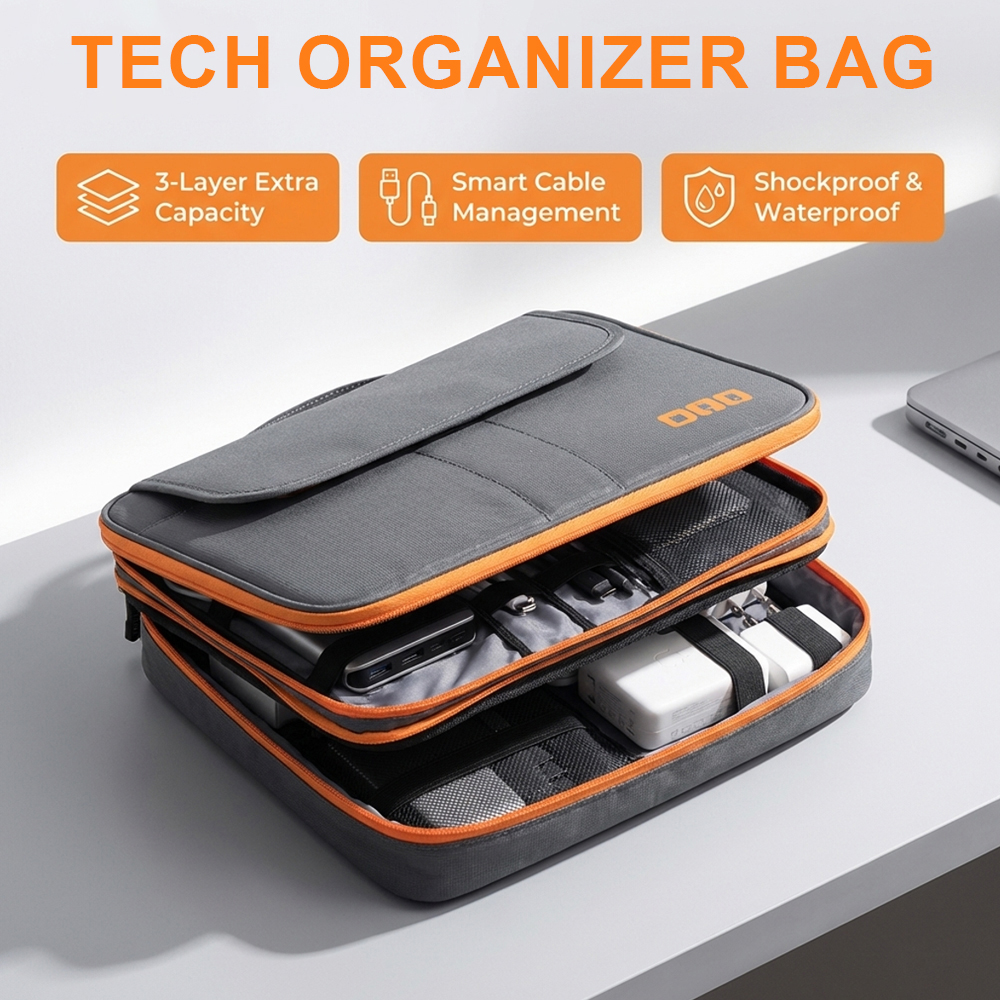 Large Capacity Tech Organizer  - Tech Accessories Travel Case 리뷰 및 가격