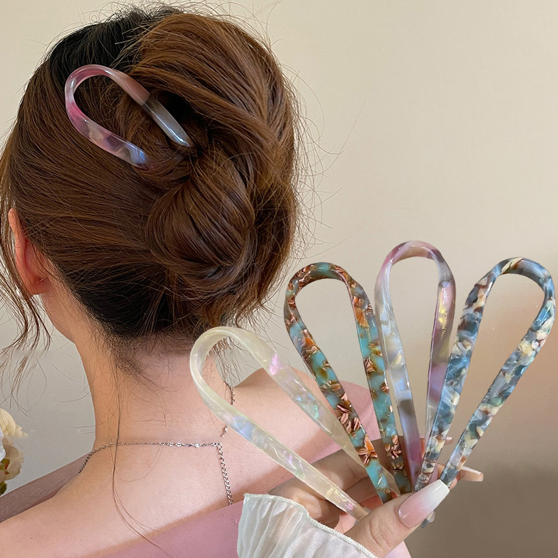 U-Shaped Hair Sticks Acetate A - Tech Accessories Women 리뷰 및 가격