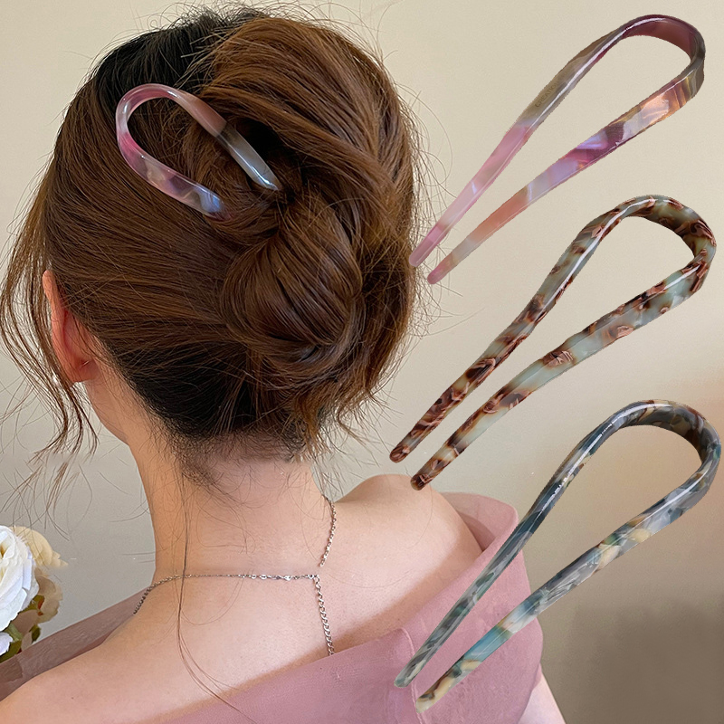 U-Shaped Hair Sticks Acetate A - Tech Accessories Women 리뷰 및 가격