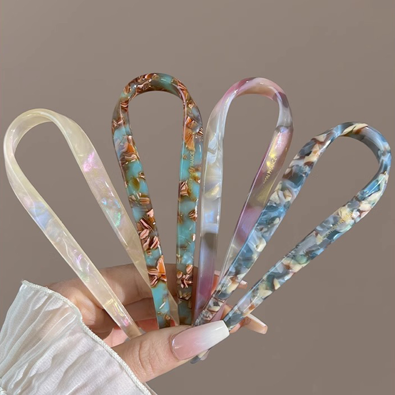 U-Shaped Hair Sticks Acetate A - Tech Accessories Women 리뷰 및 가격