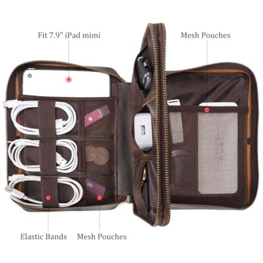 Polare Full Grain Leather Trav - Tech Accessories Travel Case 리뷰 및 가격