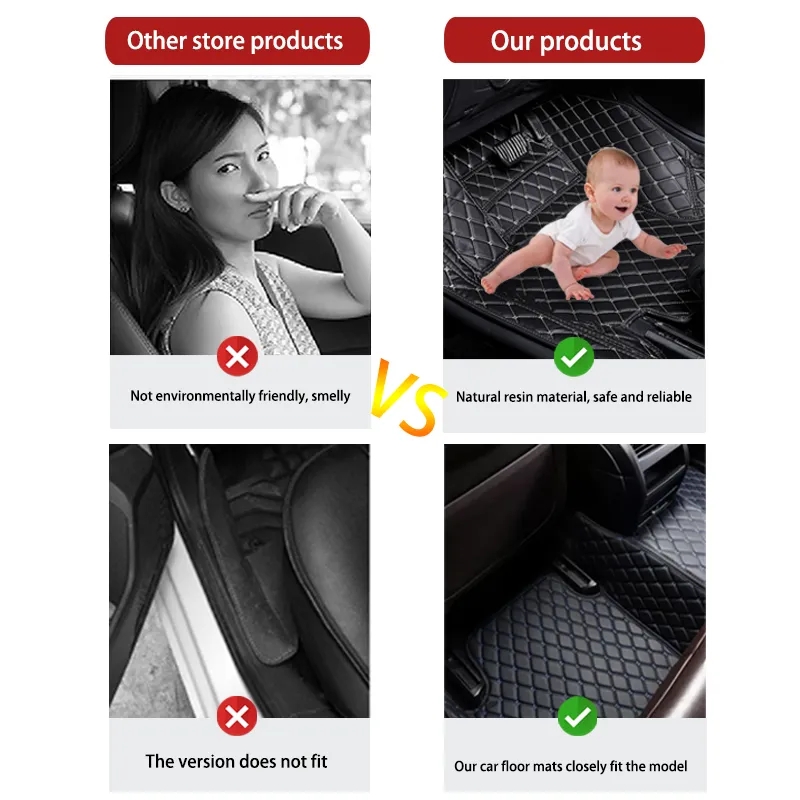 LUXURY Leather Car Floor Mats  - Tech Accessories Luxury 리뷰 및 가격