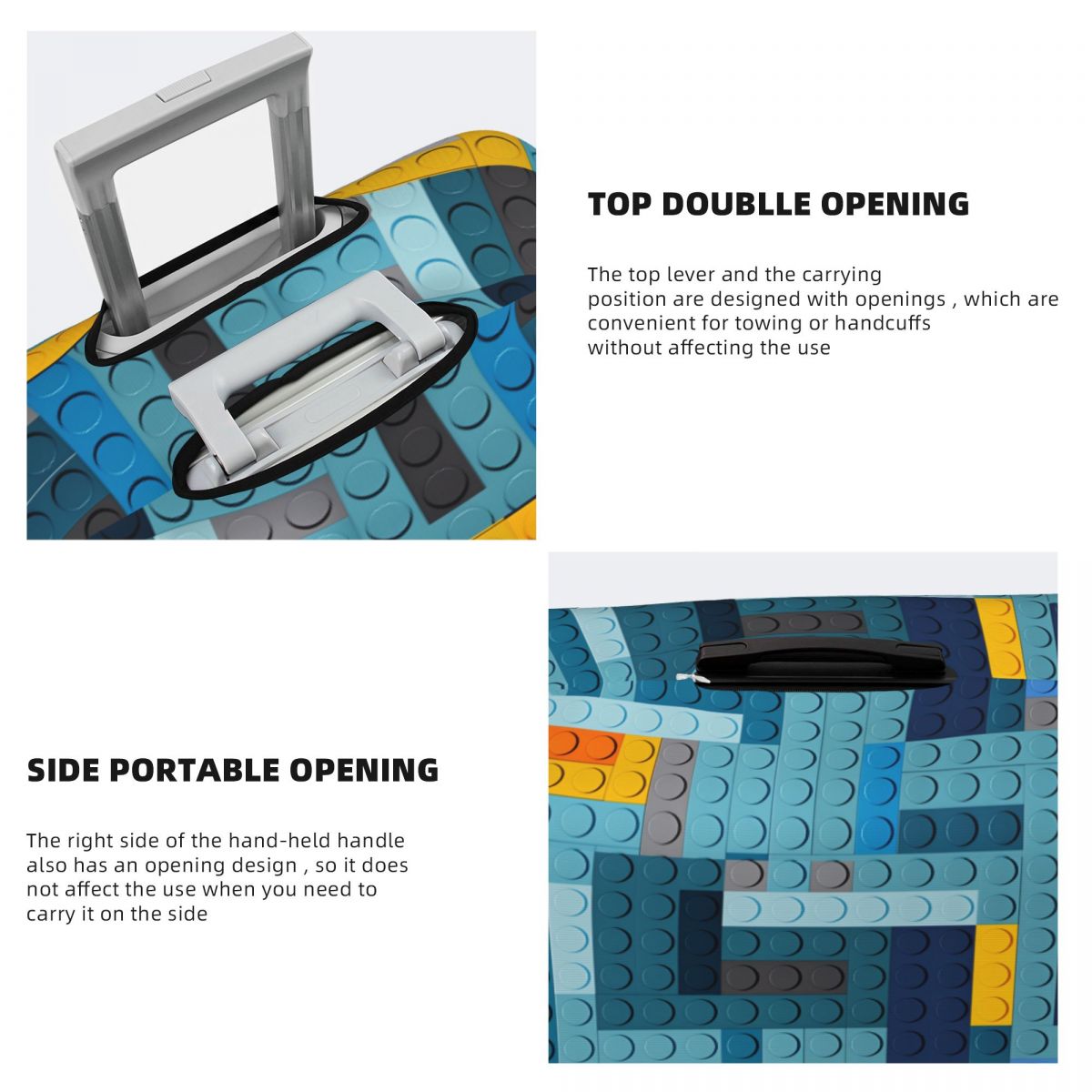 Blue Tech Pixel Building Block - Tech Accessories Travel Case 리뷰 및 가격