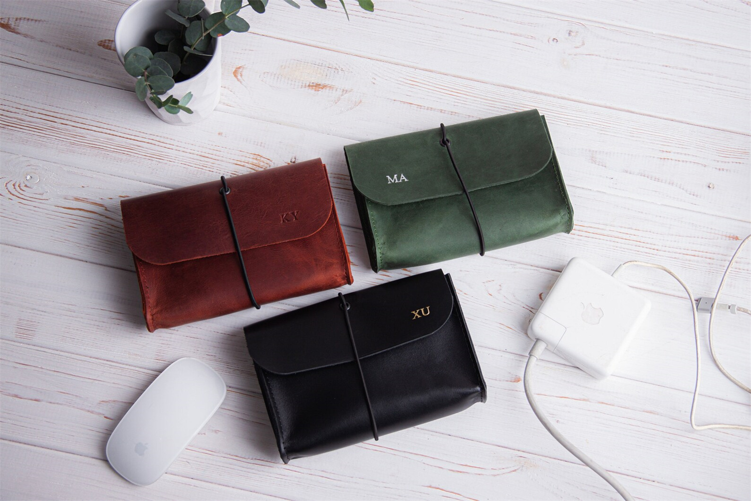 Genuine Leather MacBook Mouse  - Tech Accessories Travel Case 리뷰 및 가격